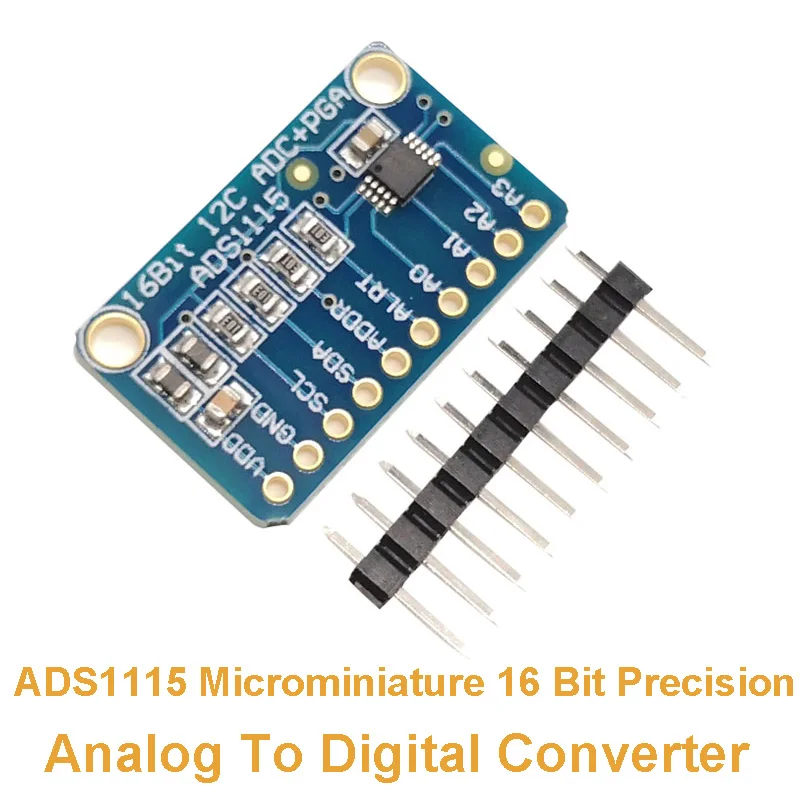 MCU-ADS1115 Microminiature 16 бит Высокоточный аналоговый в цифровой преобразователь ADC