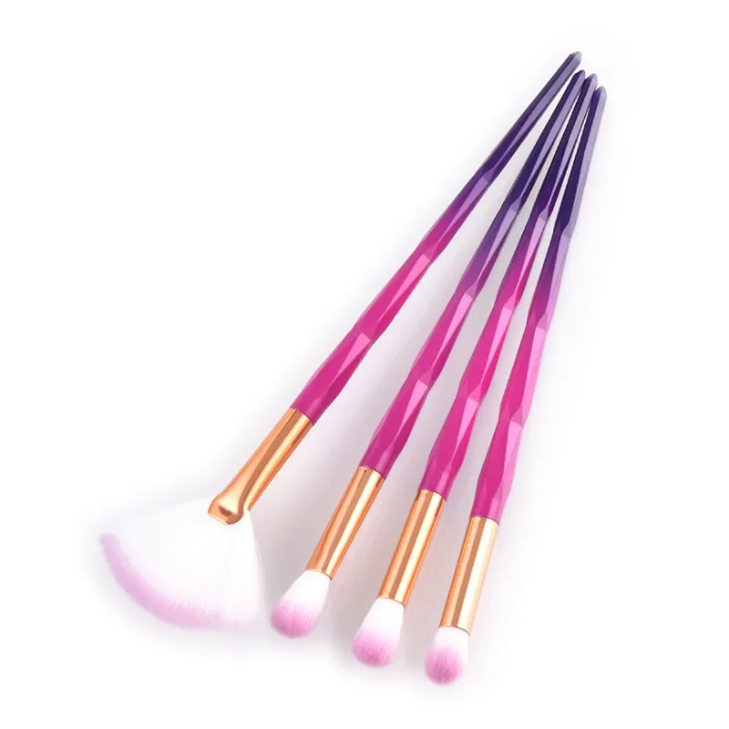 

New Professional 4Pcs Cosmetic Makeup Brush Set Powder Foundation Eyeshadow Eyeliner Lip Fan Make up Brushes Kabuki Maquiagem