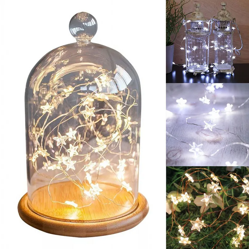 

3m 30 Lights Star Shape Decorative Light Girl Room Decoration Outdoor Mini DIY Bar Strip Light Fairy Night Light for Festivals
