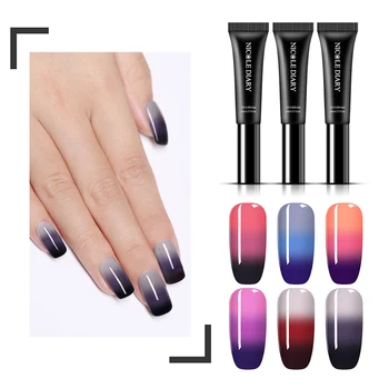 

NICOLE DIARY 8ml 3 Layers Thermal Gel Polish Temperature Color Changing Soak Off UV Gel Polish Nail Art Varnish