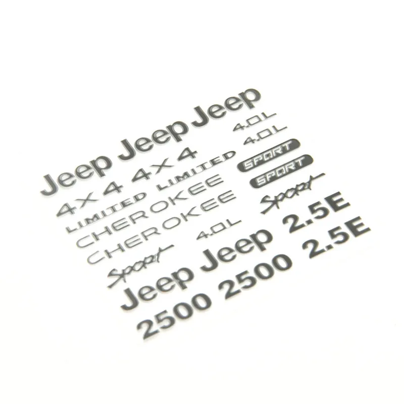 1/10 масштаб RC Wrangler Jeep AXIAL SCX10 JEEP JK D90 наклейки с логотипом AX90027 AX90028 AX90034 AX90035