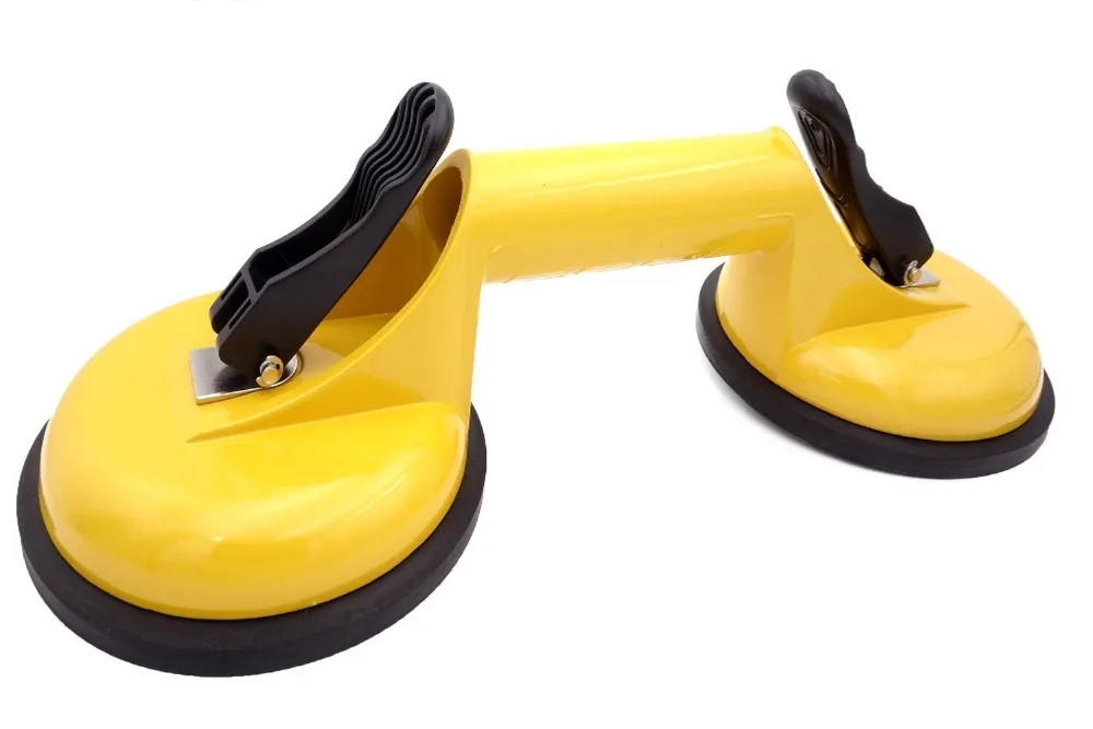 New Premium Quality Heavy Duty Aluminum Suction Cup Plate Double Handle Professional Glass Puller