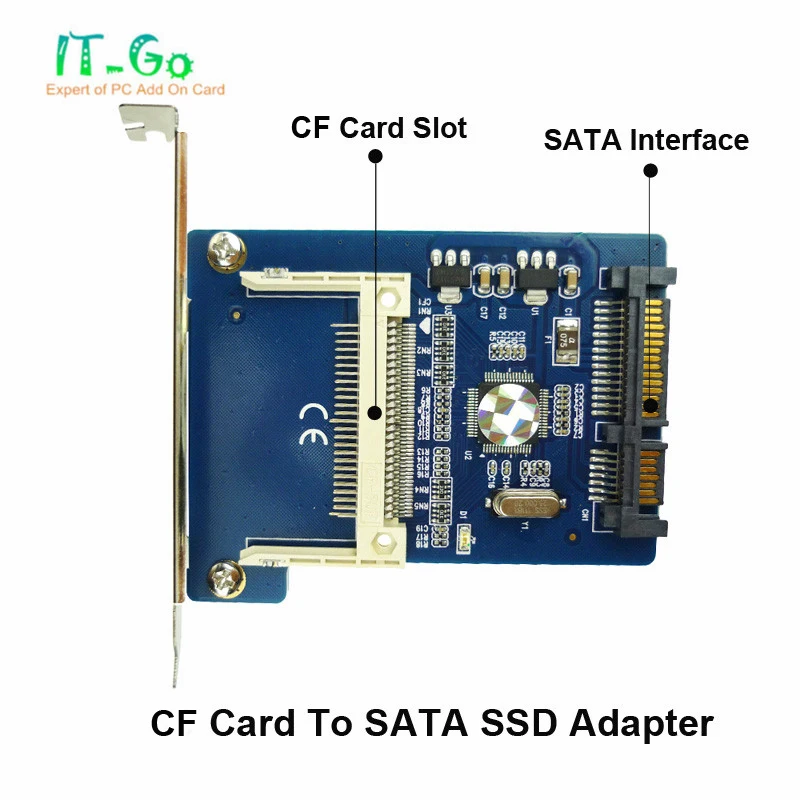 CF до 2 5 &quotSATA SSD адаптер с низкопрофильным кронштейном совместим I II|low profile sata|2 satalow