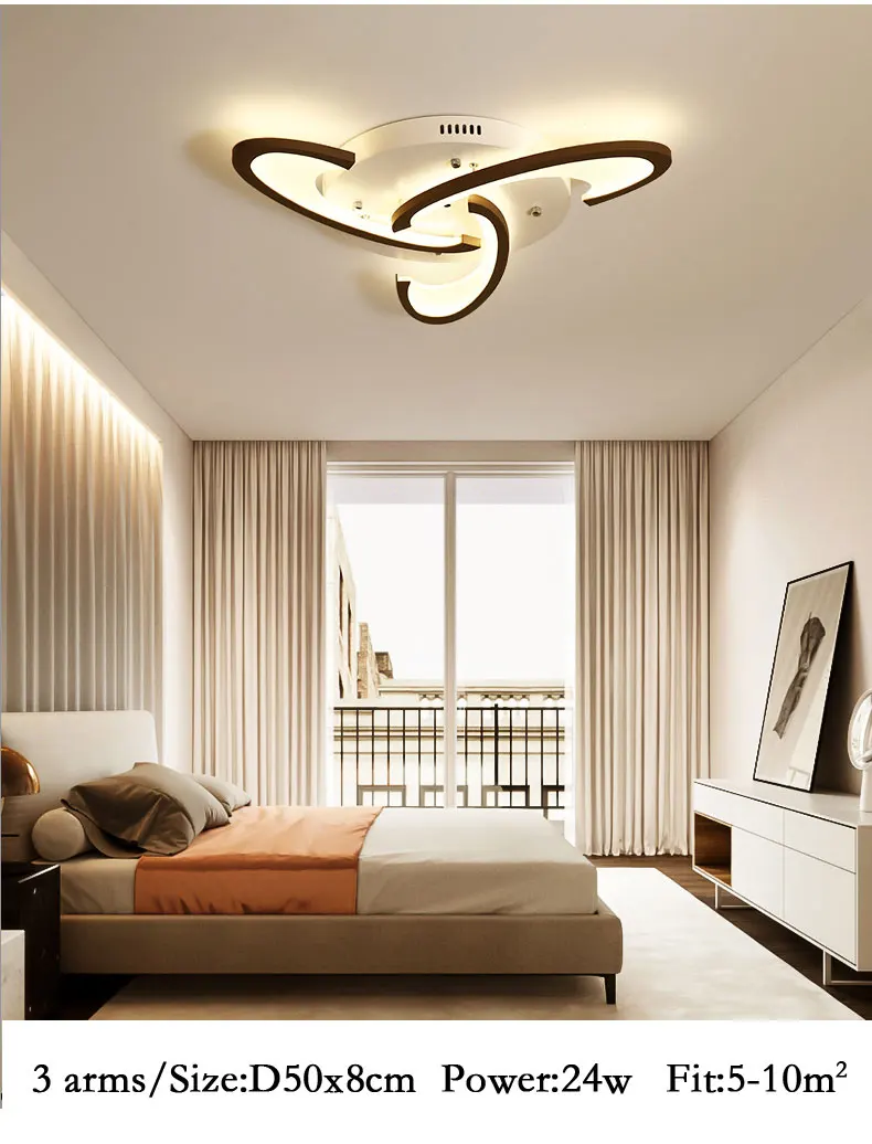 Акриловый современный светодиодный светильник для гостиной, спальни, светодиодный светильник, большая люстра, освещение