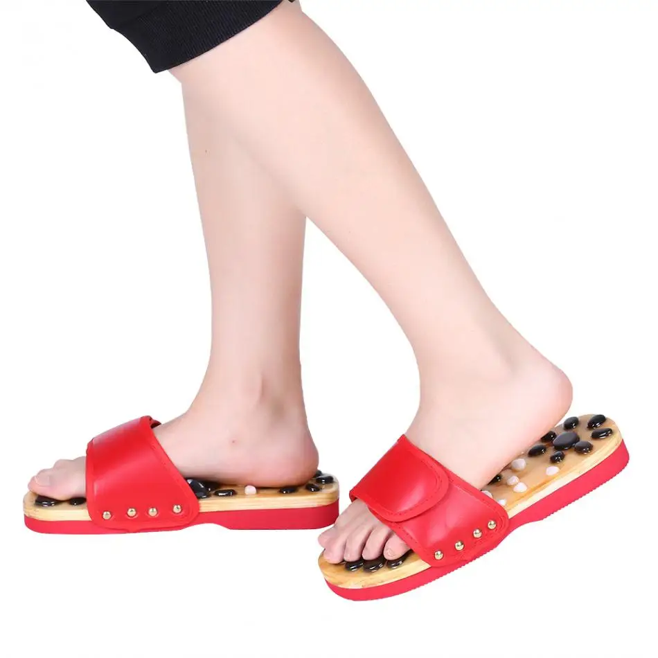 Natural Pebble Massage Sandals Acupoint Reflexology Foot Massage Slippers Feet Acupuncture Therapy Massager Shoes For Men Women Natural Pebble Massage Sandals Acupoint Reflexology Foot Massage Slippers Feet Acupuncture Therapy Massager Shoes For Men Women