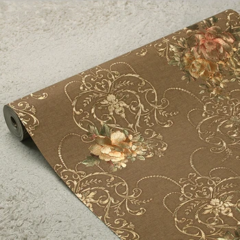 

New Damascus luxury gold 3D wallpaper Modern 3D Relief Rose Flower wall paper murals Living room bedroom TV background wallpaper