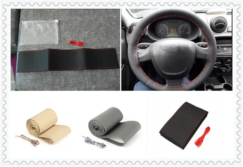 

Universal car parts hand sewing steering wheel cover 36 38 40CM for Kia KV7 POP VG Soulster No3 Magentis Borrego