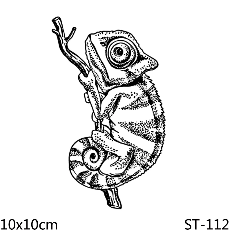 

AZSG Lizard / Chameleon Clear Stamps For DIY Scrapbooking Decorative Card making Craft Fun Decoration Supplies 10x10cm