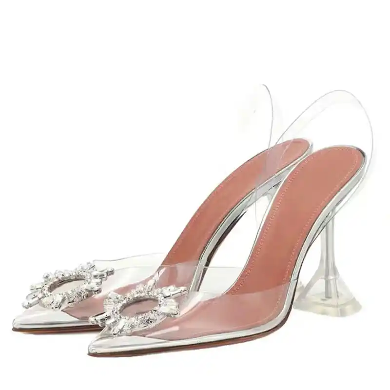 slingback perspex heels