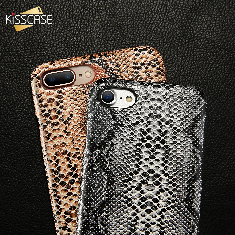 

KISSCASE Case For iPhone 7 8 X XS Max XR 6S 6 Plus Snake Skin Txture Phone Cases For iPhone 7 8 6S 6 Plus 5S SE Luxury PC Cover