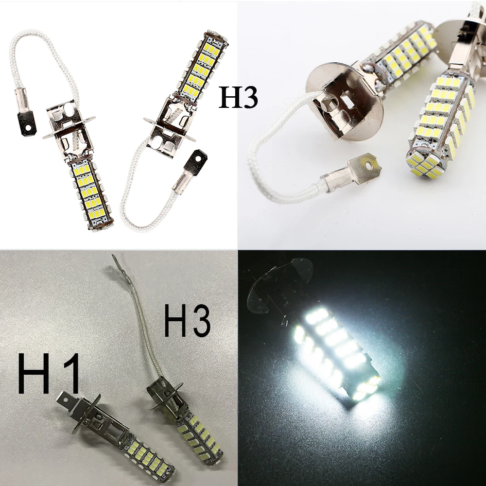Светодиодная лампа 6X D 12 В H1 H3 3020 1206 68 SMD 540LM указатель поворота автомобиля