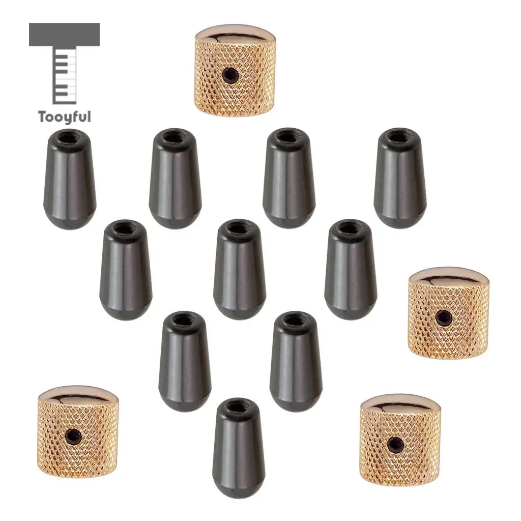 1 Set Brass Dome Knobs Screw Type+3 Way Toggle Switch Knobs Tips for LP Electric Guitar Parts
