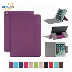 Из искусственной кожи Fold Flip Case для iPad 9,7 2017 2018 Slim Smart Cover для iPad 2018 9,7 A1893 A1823 кожи основа + Экран пленка + стилус