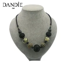 Dandie Ceramic Wooden Acrylic Bead Necklace, Fashion Jewelry For Women