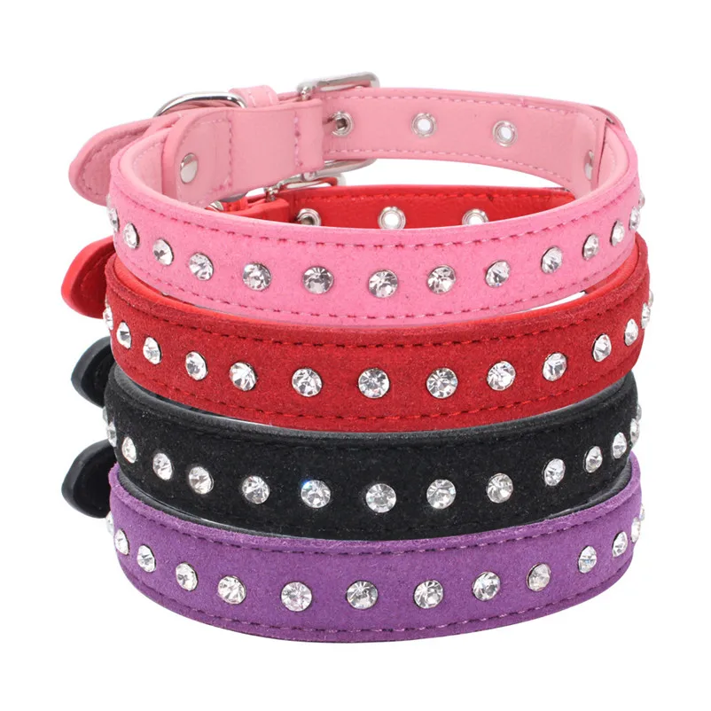 Fashion Cute collar for cats Exquisite Adjustable Diamond Dog Puppy Collars Accessories pet Product Leash and Harnesses A14 (3)