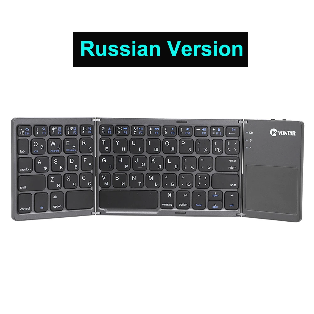 Recarregável, BT Touchpad, Teclado para IOS, Android, Windows, Tablet, iPad