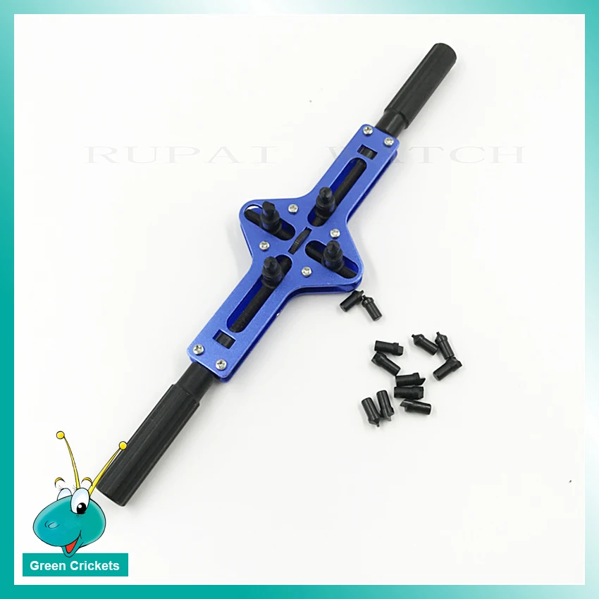 Adjustable 4 Points Watch Back Opener, Wrench Type Watch Case OpenTools with 16 assort size pins watch tool for Watchmakers Adjustable 4 Points Watch Back Opener, Wrench Type Watch Case OpenTools with 16 assort size pins watch tool for Watchmakers