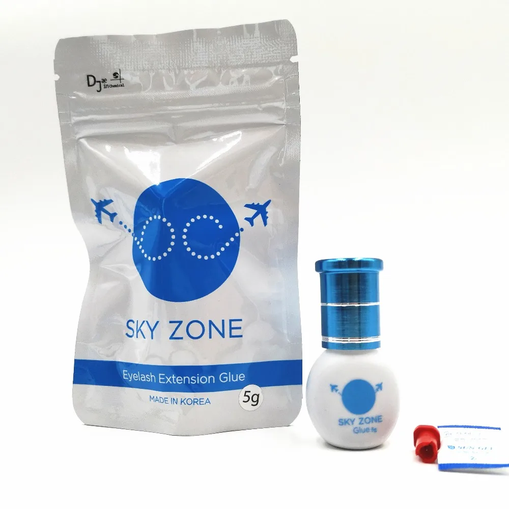 

Free Shipping Original Korea Strongest Sky Zone Glue Eyelash Extensions Glue 5ml 10 bottles/lot 2018 New Brand Fast Drying Glue