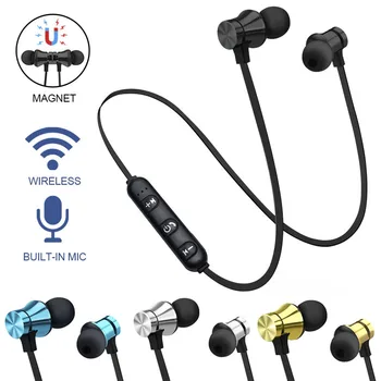 

Bluetooth Earphone Magnetic Waterproof Wireless Headset With Mic For Xiaomi Redmi Note 8 Oneplus Sports Fone De Ouvido For Phone