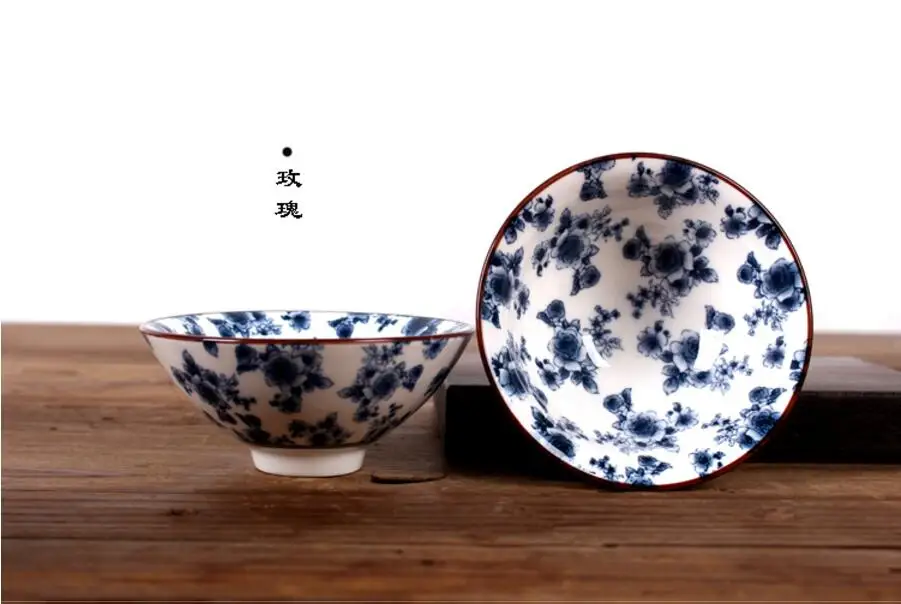 Чайный сервиз 4 шт./лот Цзиндэчжэнь голубой и белый фарфор высокого качества чашки бизнес подарки подарок на день рождения емкость 60 мл красивый