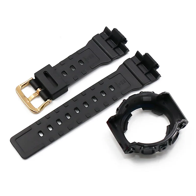 Resin strap female pin buckle watch accessories strap case for Casio BABY-G BA-111 110 112 120 waterproof rubber strap men 