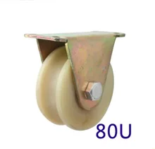 2PCS/LOT Wheel D:80mm (3inch) U Groove Wheel Nylon Mute Sliding Door Pulley Door Bearing Steel Rail Wheels whism 8 pcs lot stainless steel sliding door wheel cabinet nylon wheels hanging wheel parts door rollers door hardware