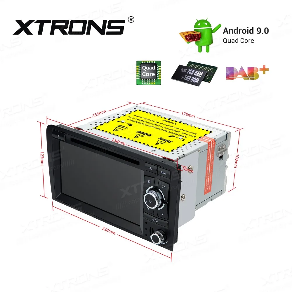 XTRONS Plug & Play дизайн Android 9 0 Стерео DVD мультимедиа плеер для автомобиля Audi A3 8P S3 RS3
