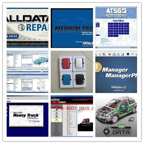 

all data 10.53 mitchell on demand auto repair software +atsg+vivid workshop data+elsawin 49in1 for cars and heavy trucks
