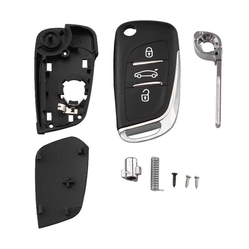 GORBIN 3 кнопки флип складной Автомобильный ключ крышка для peugeot 207 308 307cc для Citroen C2 C3 C4 C5 C6 XSARA PICASSO автомобильный чехол без логотипа