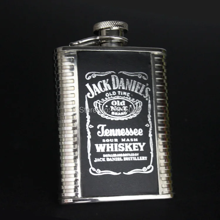 

Free Shipping 1 X High Quality Portable Stainless Steel Hip Flask Leather Surface 3 Ounces Outdoor Hip Flask For Gentleman Gift
