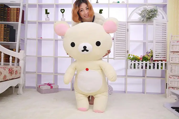 Милый японский Мишка San-x Rilakkuma KORILAKKUMA, белый плюшевый мишка, мягкая игрушка, подарок для ребенка от мини до большого размера