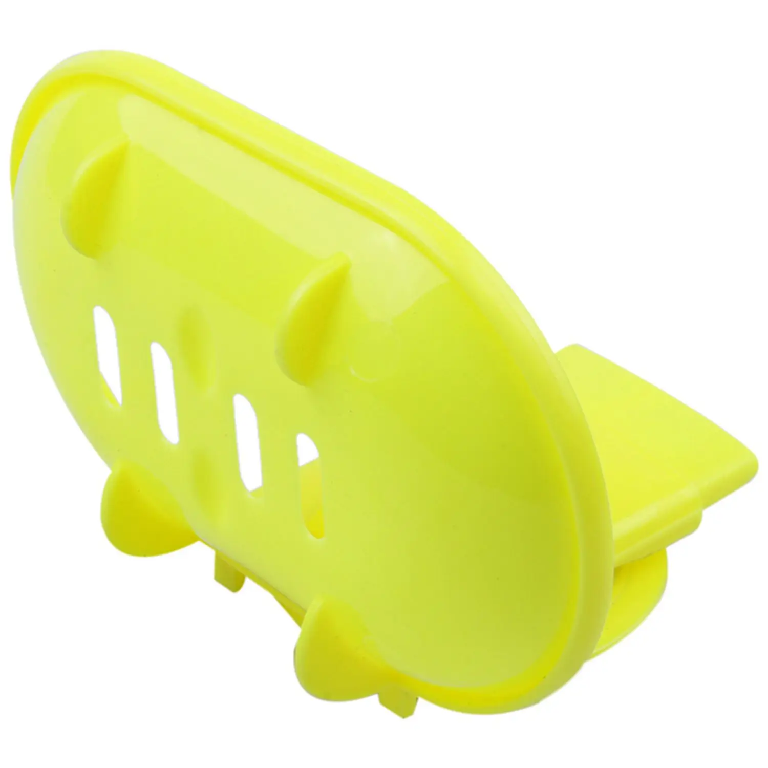 Fashion dual-strong suction cup soap box soap dishes bunk water bath basket soap holder 14*10*13CM, yellow