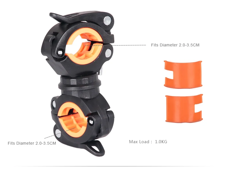 Flash Deal Deemount Bicycle Light Bracket Bike Lamp Holder LED Torch Headlight Pump Stand Quick Release Mount 360 Degree Rotatable HLD-211 1