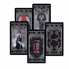 

new Dark tarot cards English Spanish French German version mysterious divination personal use playing cards game for women