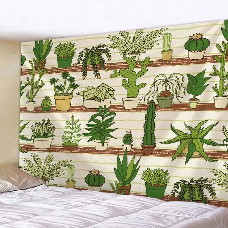 3 размера, гобелен с изображением мандалы, на стену, кактус, зеленый, суккуленты, 3D цветок, художественный ковер, одеяло, коврик для йоги, декоративный гобелен для дома - Цвет: A002-GT349