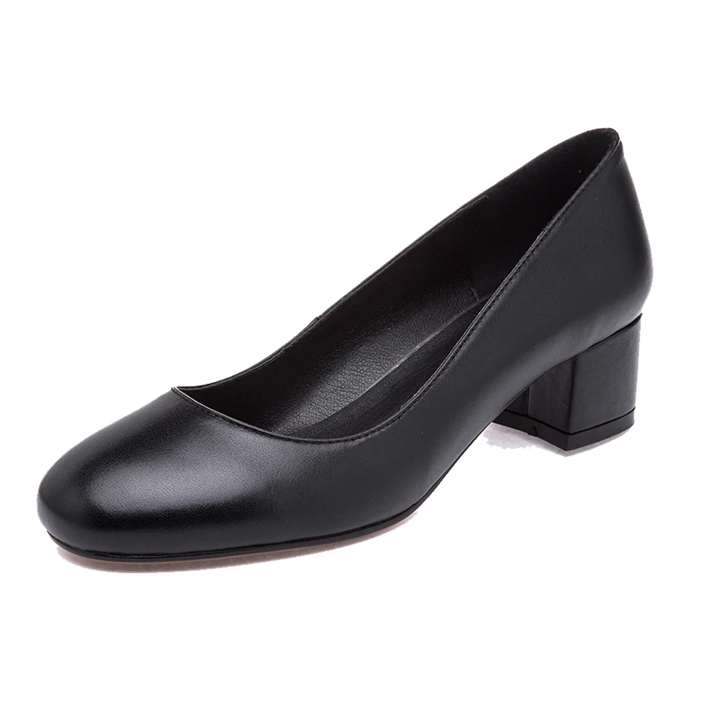 ladies black work shoes