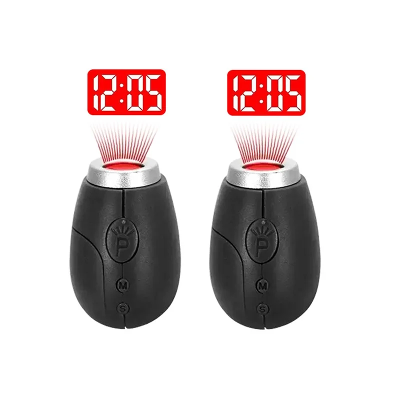 

Mini Digital Projection Clock Portable LED Clocks Time Projection Flashlight Night Light Projector Clock With Key Chains