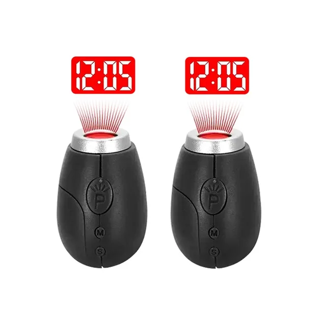 Mini Digital Projection Clock Portable LED Clocks Time Projection Flashlight Night Light