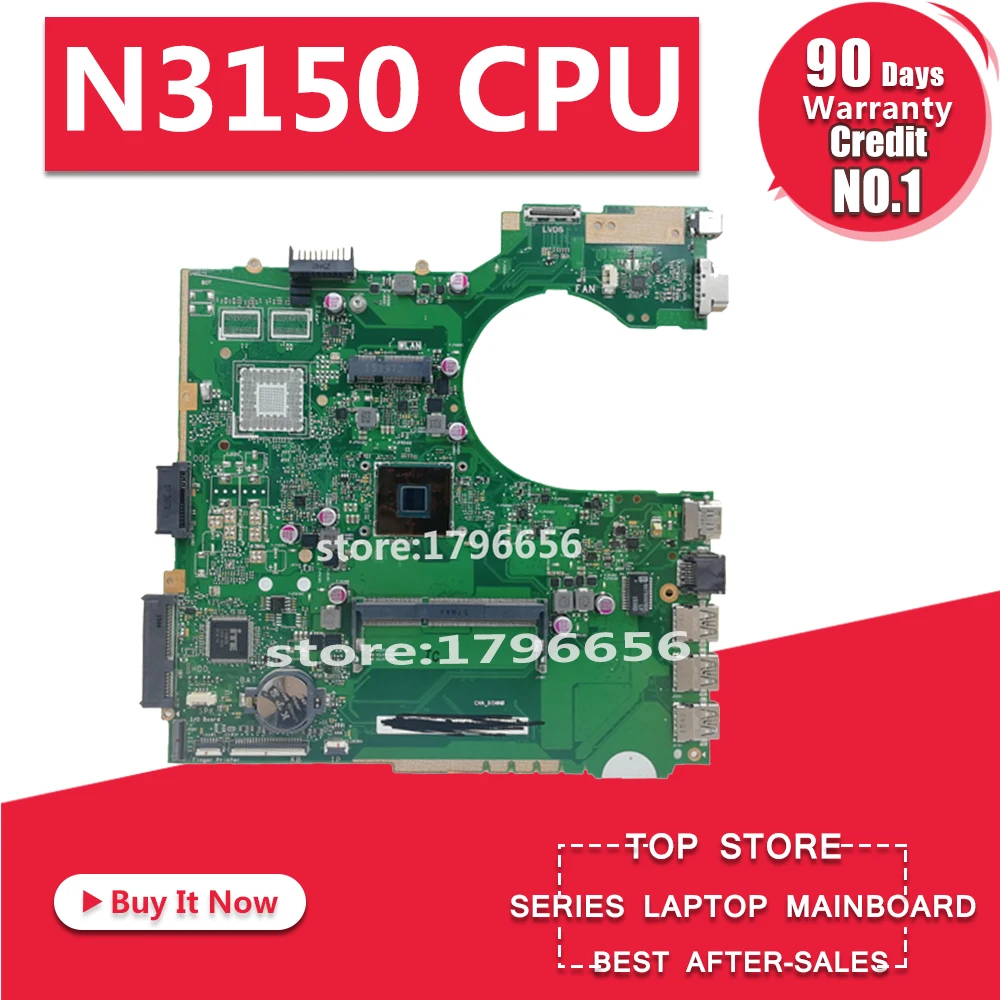 P452SA MB._ N3150 CPU 4 ядра материнская плата для ноутбука For Asus P452S P452SJ 100% Teste OK|Материнские