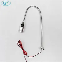 3W DC12V 24V LED CNC Machine Tool Light Flexible L40cm gooseneck led Workshop Working Lamp Silver Black magnetic industrial lamp - Image 5