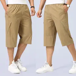 Для мужчин модные летние Для мужчин s Повседневное брендовые шорты сплошной высокое качество сжатия Мужской Шорты-карго Для мужчин