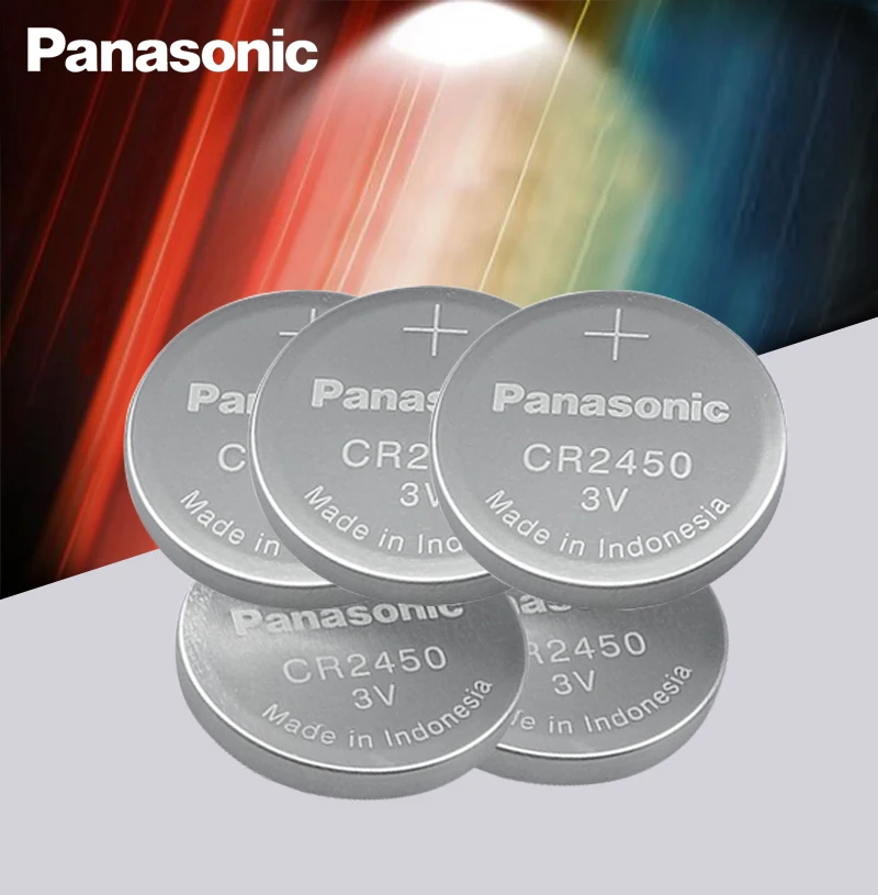 Panasonic CR2450 CR 2450 3V литиевая Кнопочная батарея для часов, часов, слуховых аппаратов