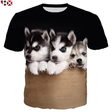 Новая мужская футболка с 3D принтом собаки хаски Harajuku игрушечная Лайка футболка толстовка унисекс хип хоп Уличная Топы X135