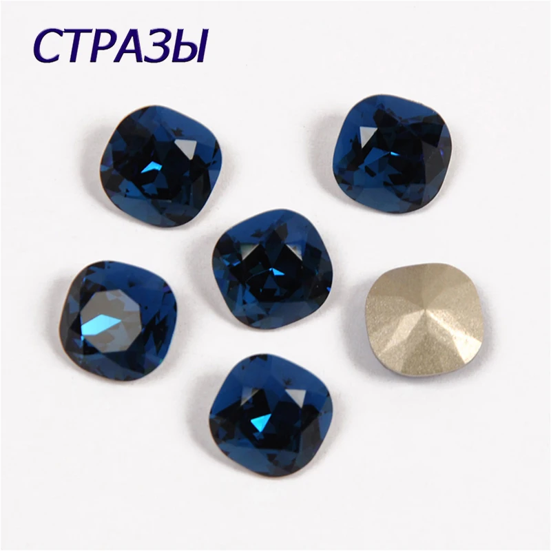 

CTPA3bI 4470 Cushion Cut All Sizes Montana DIY Jewelry Needlework Beads Point Back Crystal Fancy Stones For Decoration