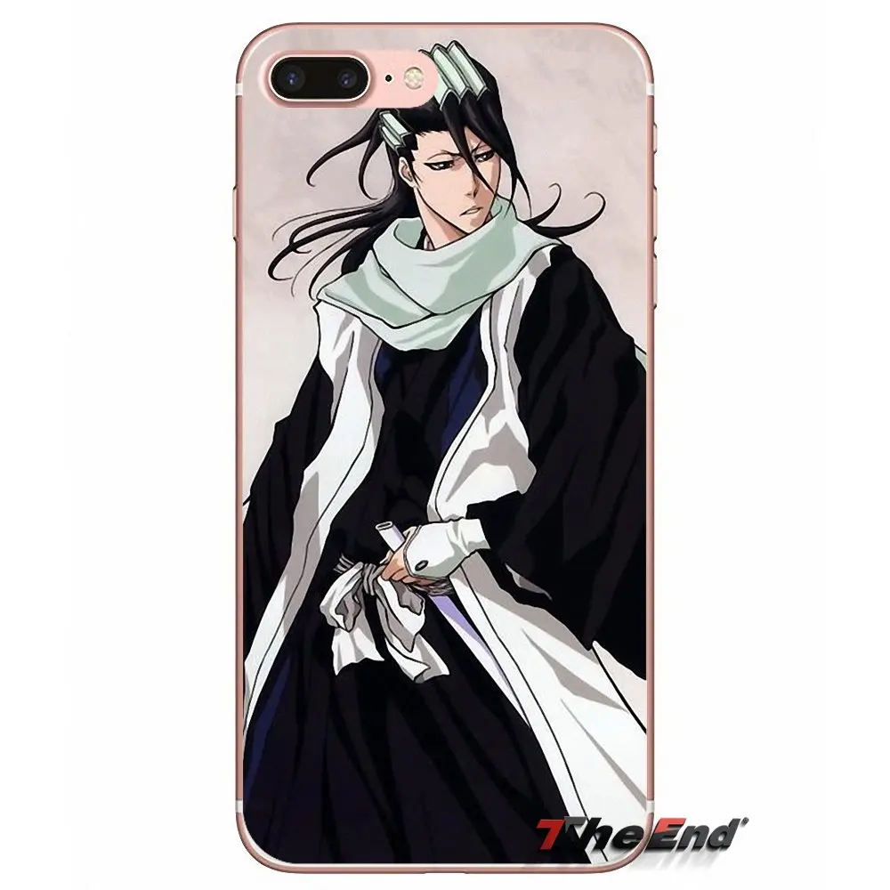 Bleach Byakuya Kuchiki Аниме Арт мягкий чехол для iPhone X 4 4S 5 5S 5C SE 6 6S 7 8 Plus Samsung Galaxy J1 J3 J5 J7 A3 A5 2016