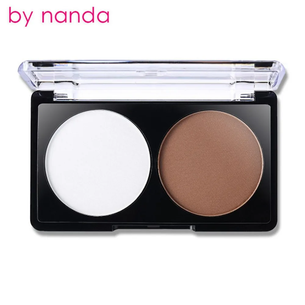 

By Nanda Makeup 2 Color Highlighter Powder Palette Trimming Powder Long Lasting Face Cosmetic Contour Pressed Powder Hot Sale