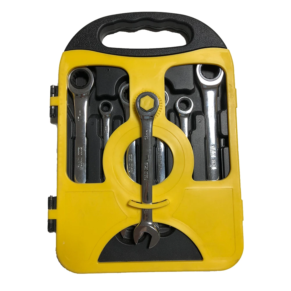 

8-19mm Ratchet Metric Wrenches Set for Car Repair Hand Tool Case A Set of Key