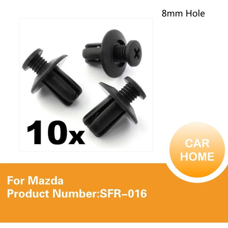 10x For Mazda Plastic Trim Clips Scrivets For wing & wheel arch linings