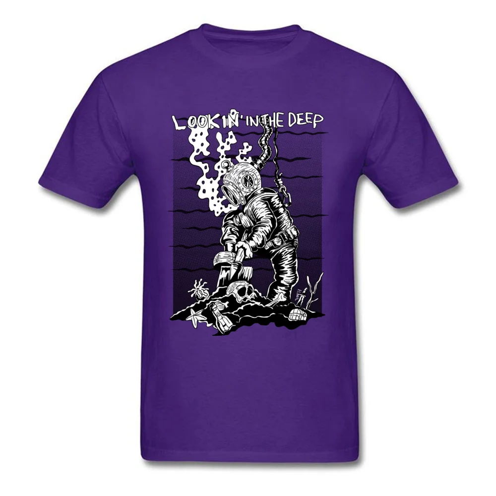  Men T-Shirt Deep Diver Birthday Tops Shirt 100% Cotton O-Neck Short Sleeve Europe Tee-Shirts Summer Free Shipping Deep Diver purple