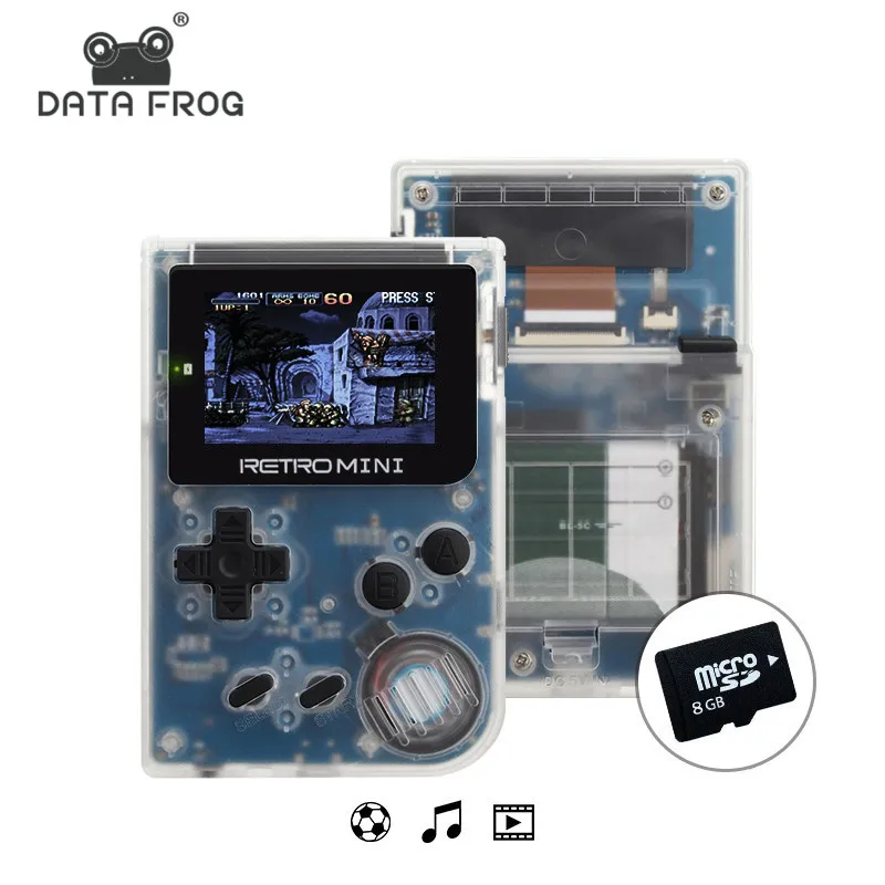 Мини Консоль Data Frog для видеоигр портативная 2 0 дюймовая 32 битная Классическая